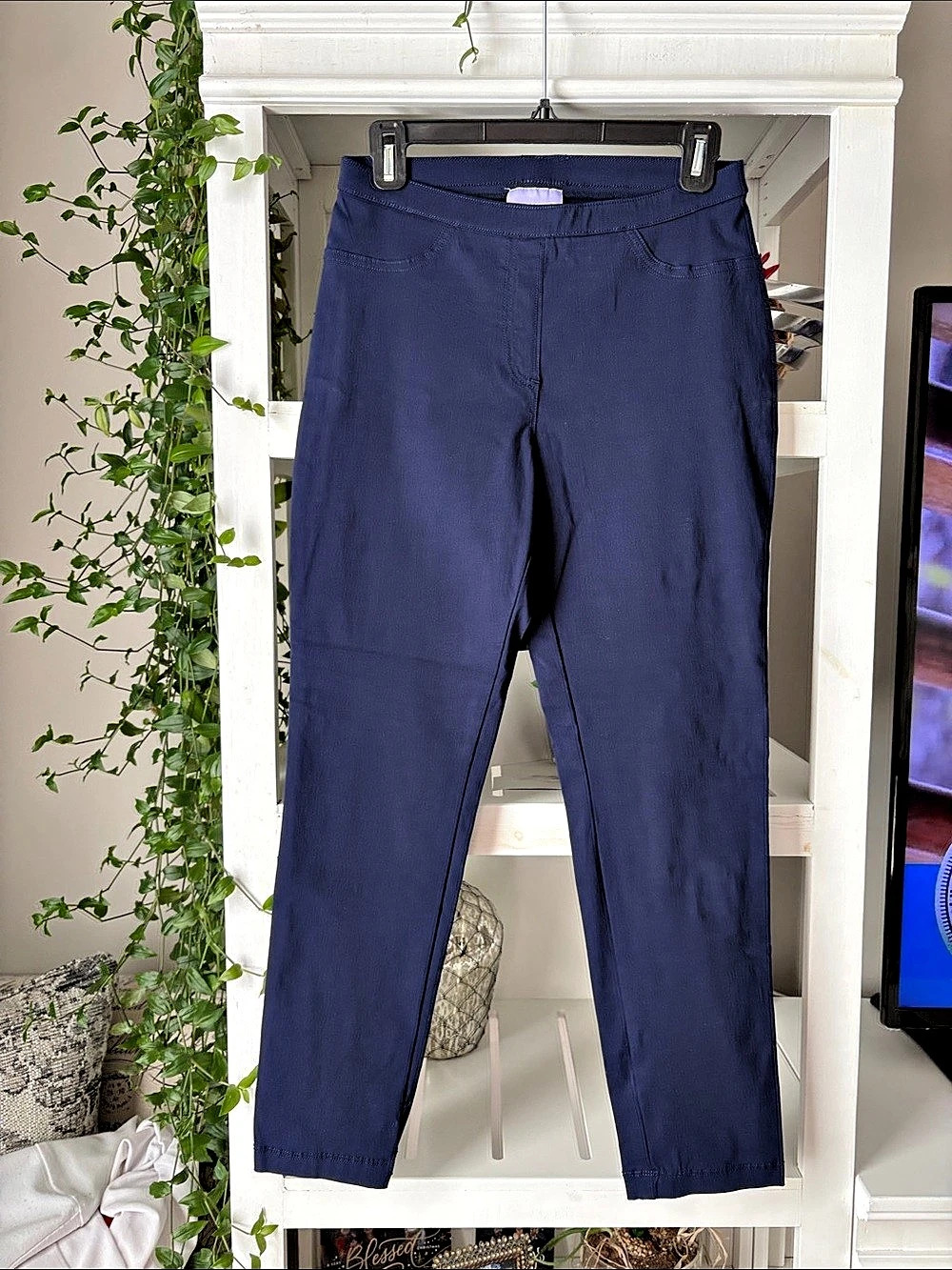 Laura Scott Missy Millennium Ankle Pant Ankle Pants in Blue Size Small NWT